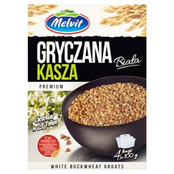 MELVIT KASZA GRYCZANA BIAŁA 4x100g 400g