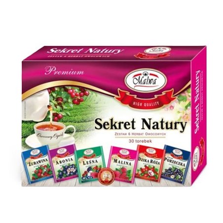 MALWA HERBATA BOMBONIERKA SEKRET NATURY 6x5x2g 60g