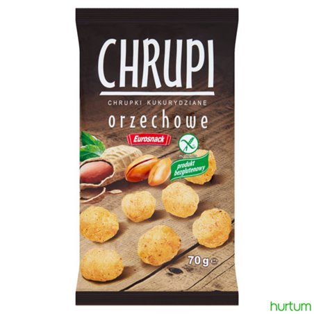 EUROSNACK CHRUPKI KUKURYDZIANE ORZECHOWE 70g