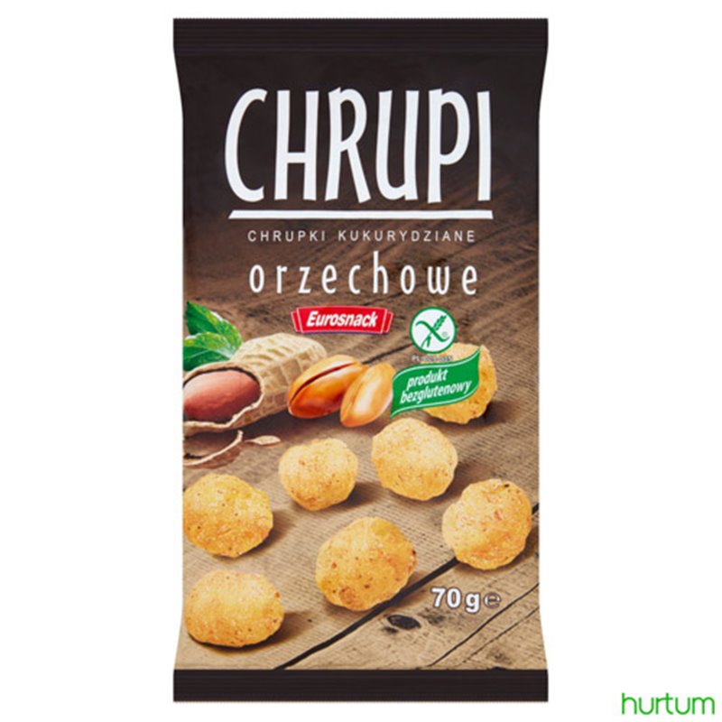 EUROSNACK CHRUPKI KUKURYDZIANE ORZECHOWE 70g