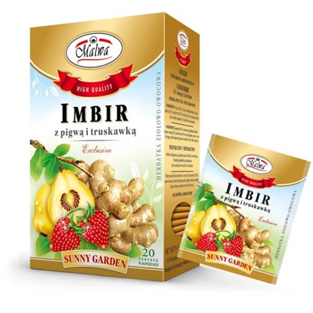 MALWA HERBATA IMBIR Z PIGWA TRUSKAWKA 20x2g 40g