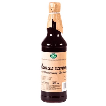 KUTY ZUPA BARSZCZ CZERWONY KISZONY SZKŁO 500ml