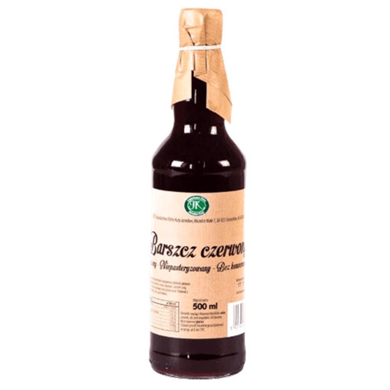 KUTY ZUPA BARSZCZ CZERWONY KISZONY SZKŁO 500ml