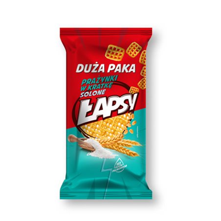 TBM PRAŻYNKI ŁAPSY W KRATKE SOLONE 110G