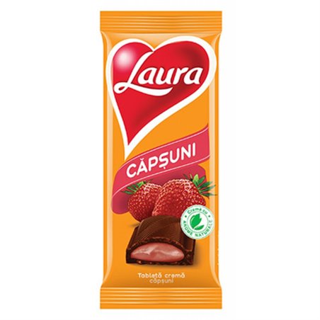 LAURA CZEKOLADA MLECZNA Z TRUSKAWKĄ 92g