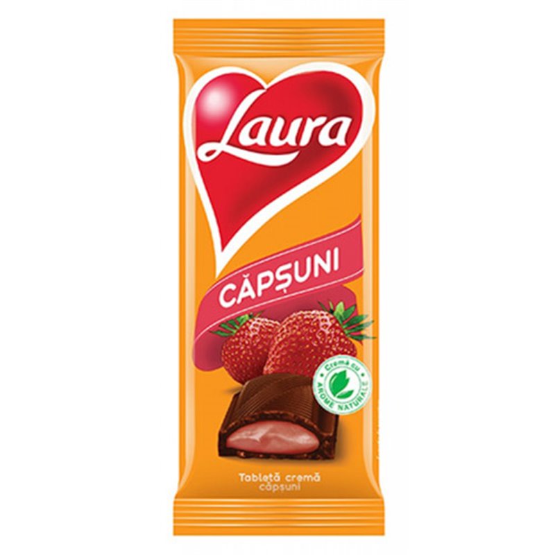 LAURA CZEKOLADA MLECZNA Z TRUSKAWKĄ 92g