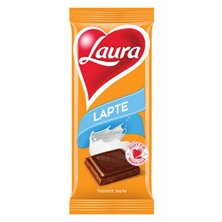 LAURA CZEKOLADA MLECZNA LAPTE 80g