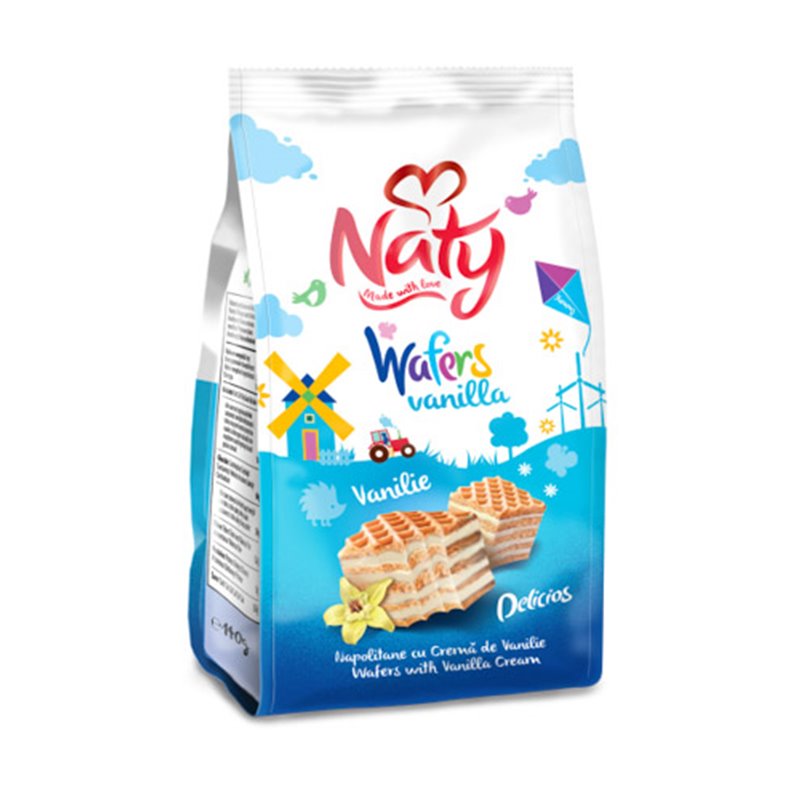 NATY WAFELKI WANILIOWE 140g