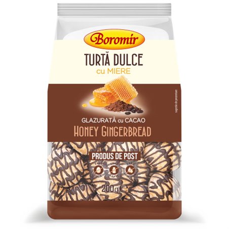 BOROMIR PIERNIKI TURTA DULCE Z MIODEM I KAKAEM 200g
