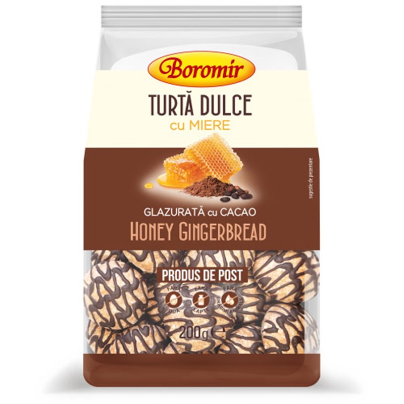 BOROMIR PIERNIKI TURTA DULCE Z MIODEM I KAKAEM 200g