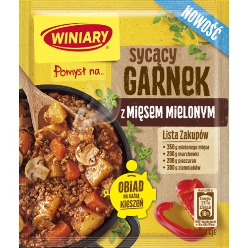 WINIARY POMYSŁ NA SYCĄCY GARNEK Z MIĘSEM MIELONYM 39g