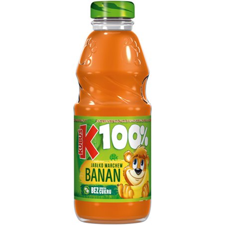 KUBUŚ SOK 100% SZKŁO MARCHEW JABŁKO BANAN 300ml