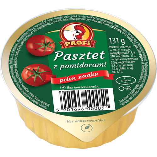 PROFI PASZTET Z DROBIEM I POMIDOREM 131g