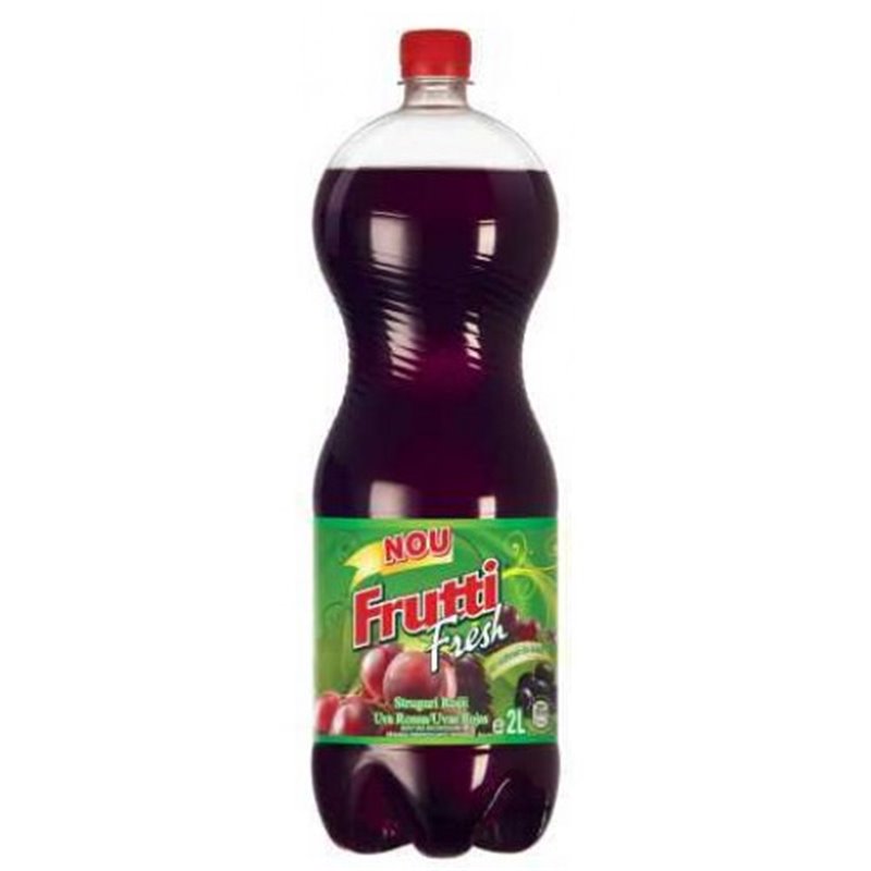 FRUTTI FRESH NAPÓJ GAZOWANY Z SOKIEM Z CZERWONYCH WINOGRON 2L
