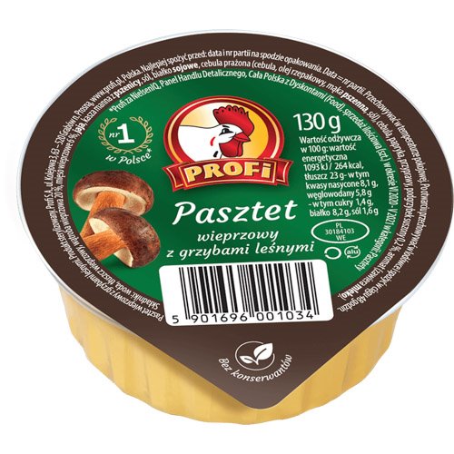 PROFI PASZTET WIEJSKI Z GRZYBAMI 130g