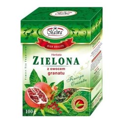 MALWA HERBATA LIŚĆ ZIELONA Z GRANATEM 100g