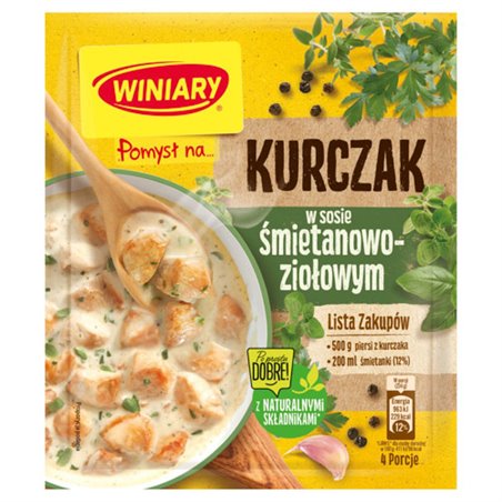 WINIARY POMYSŁ NA KURCZAKA W SOSIE ŚMIETANOWO-ZIOŁOWYM 30g
