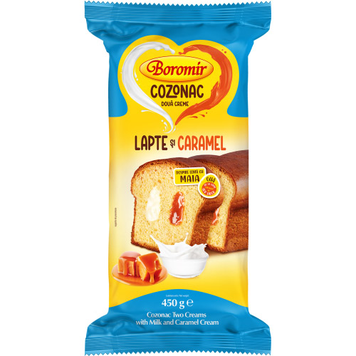BOROMIR CIASTO BABKA COZONAC MLECZNA Z KARMELEM 450g