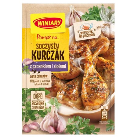 WINIARY POMYSŁ NA SOCZYSTEGO KURCZAKA Z CZOSNKIEM I ZIOŁAMI 30g