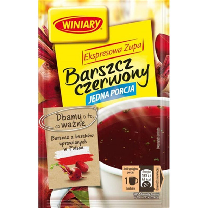 WINIARY ZUPA BARSZCZ CZERWONY INSTANT 13g