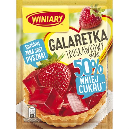 WINIARY GALARETKA TRUSKAWKA 50% MNIEJ CUKRU 39g