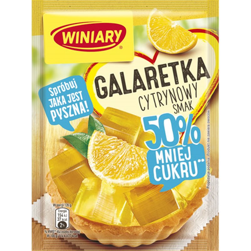 WINIARY GALARETKA CYTRYNA 50% MNIEJ CUKRU 39g