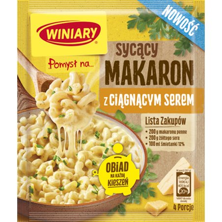 WINIARY POMYSŁ NA SYCĄCY MAKARON Z CIĄGNĄCYM SEREM 28g