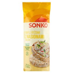 SONKO WAFLE RYŻOWE ZE SŁONECZNIKIEM 130G