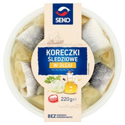 SEKO FILETY ŚLEDZIOWE KORECZKI W OLEJU 220g