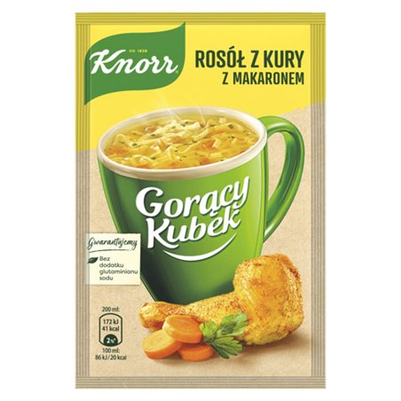 KNORR ZUPA GORĄCY KUBEK ROSÓŁ Z KURY Z MAK. 12g