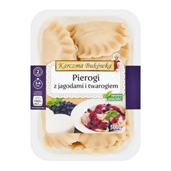 BUKÓWKA DANIE PIEROGI Z JAGODAMI I SEREM 400g