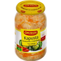 ORZECH KAPUSTA KWASZONA Z MARCHWIĄ 900g