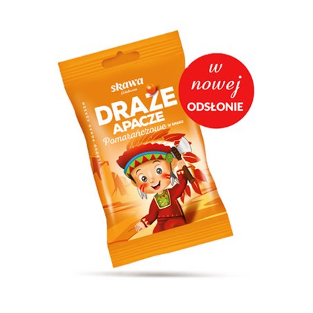 SKAWA DRAŻE POMARAŃCZOWE APACZ 70g