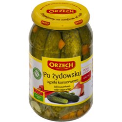 ORZECH OGÓRKI KONSERWOWE PO ŻYDOWSKU 830g