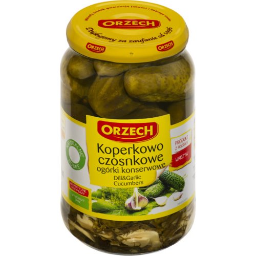 ORZECH OGÓRKI KONSERWOWE Z CZOSNKIEM 830g