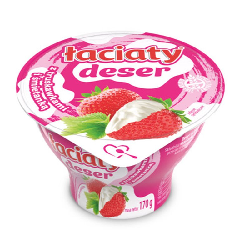 MLEKPOL DESER Z TRUSKAWKĄ I ŚMIETANKĄ 170g