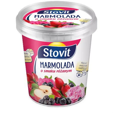 STOVIT MARMOLADA RÓŻANA MIĘKKA KUBEK 600g