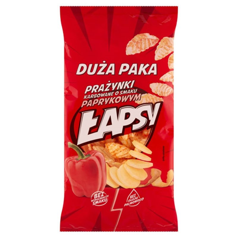 TBM PRAŻYNKI ŁAPSY KARBOWANE PAPRYKOWE 110G
