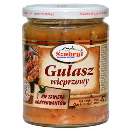 SZUBRYT DANIE GULASZ WIEPRZOWY 470g