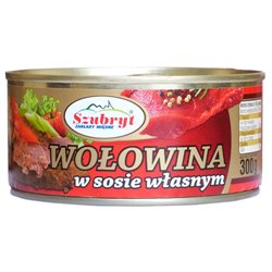 SZUBRYT KONSERWA WOŁOWA W SOSIE WŁASNYM 300g