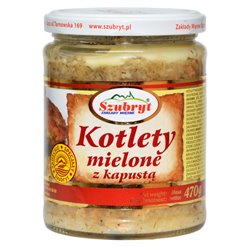 SZUBRYT DANIE KOTLETY MIELONE Z KAPUSTĄ 470g