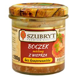 SZUBRYT SŁOIK BOCZEK MIELONY Z WIEPRZA 280g