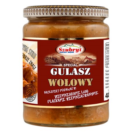 SZUBRYT DANIE GULASZ WOŁOWY 480g