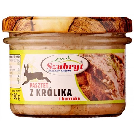 SZUBRYT SŁOIK PASZTET Z KRÓLIKA I KURCZAKA 180g