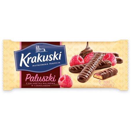 BAHLSEN PALUSZKI KRAKUSKI Z GALARETKĄ MALINOWĄ W CZEK. 144g
