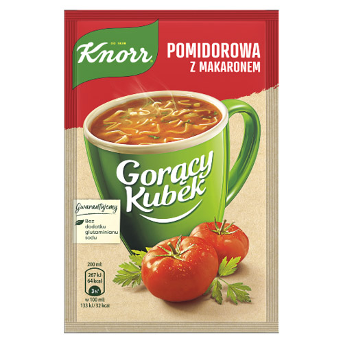 KNORR ZUPA GORĄCY KUBEK POMIDOROWA Z MAKARONEM 19g