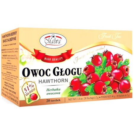 MALWA HERBATA OWOC GŁOGU 20x1,5g 30g