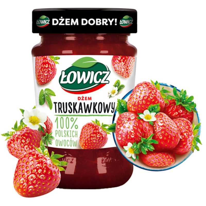 ŁOWICZ DŻEM TRUSKAWKOWY 280g