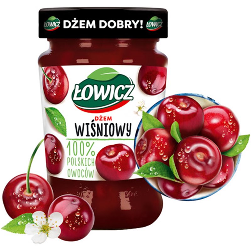 ŁOWICZ DŻEM WIŚNIOWY 280g