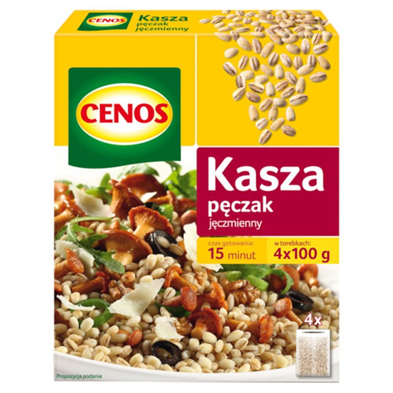 CENOS KASZA JĘCZMIENNA PĘCZAK 4x100g 400g